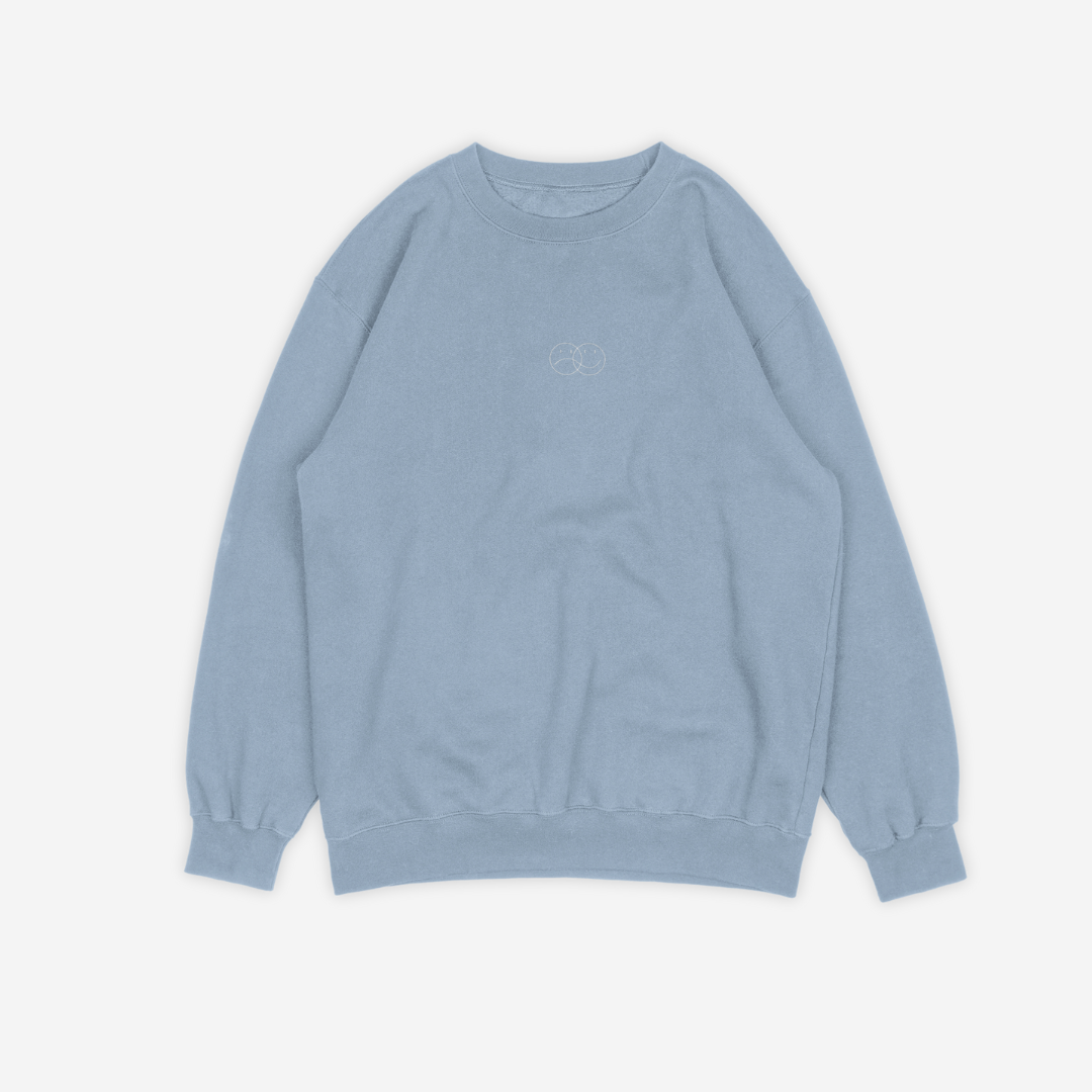 'ROOTING FOR YOU' baby blue crewneck