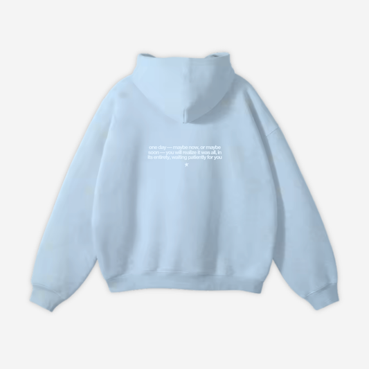 "The Awakening" hoodie in cloudy blue
