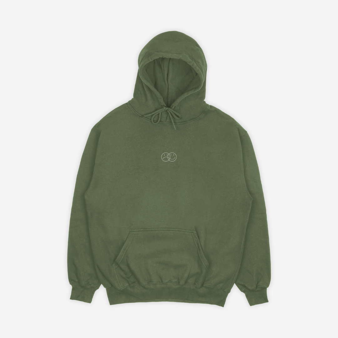 'GRATEFUL FOR YOU' army green hoodie
