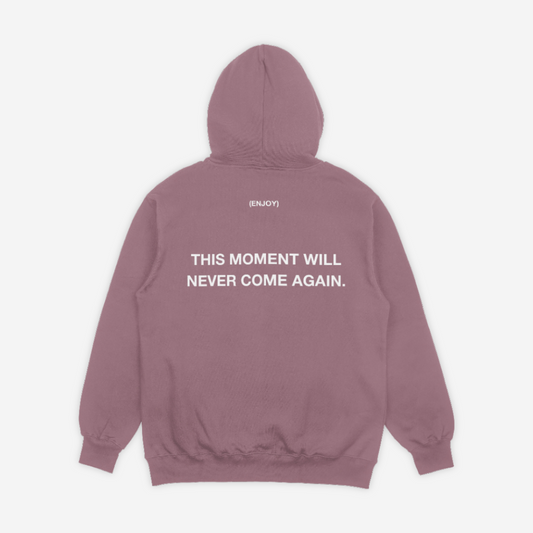 THIS MOMENT' mauve hoodie