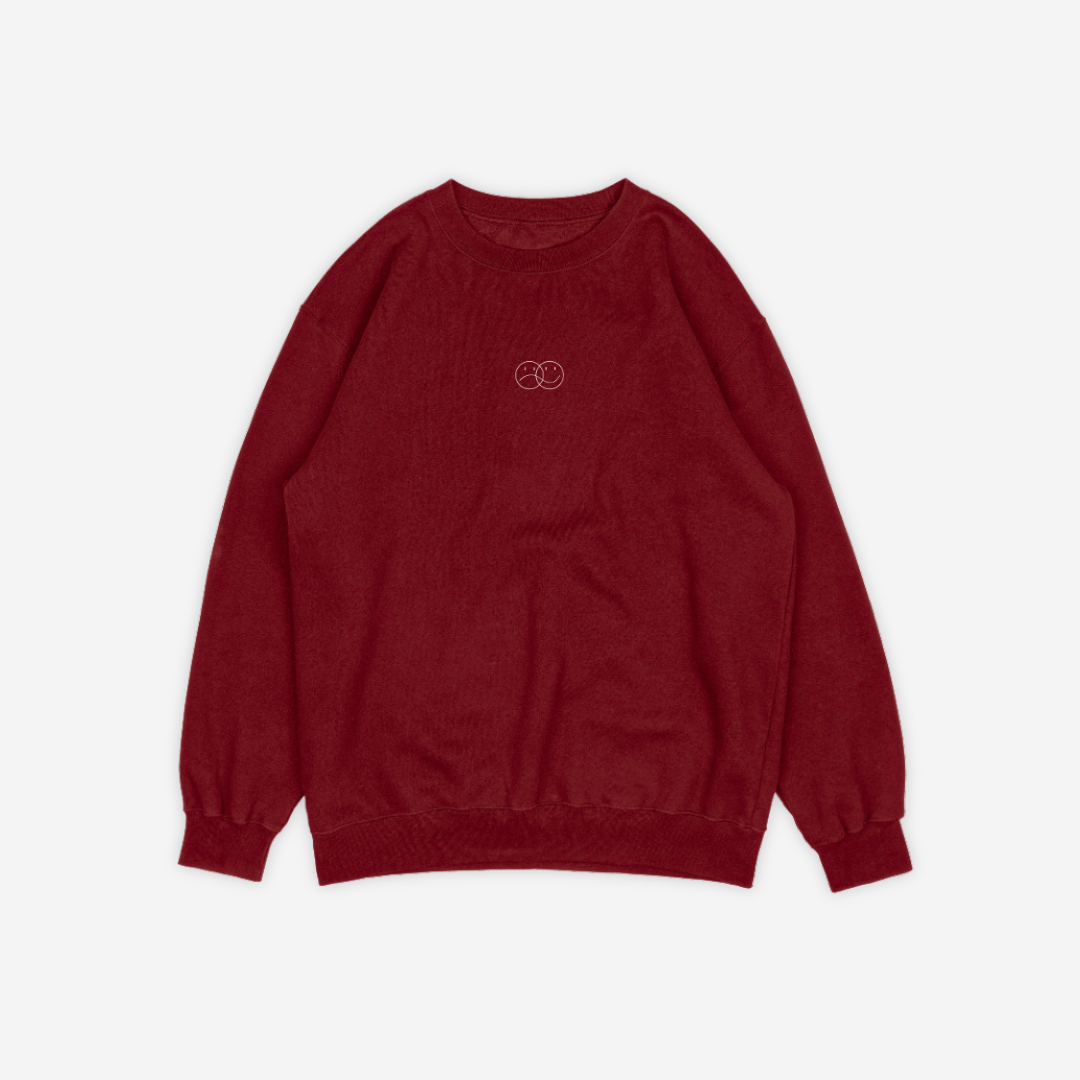 'ROOTING FOR YOU' crimson crewneck
