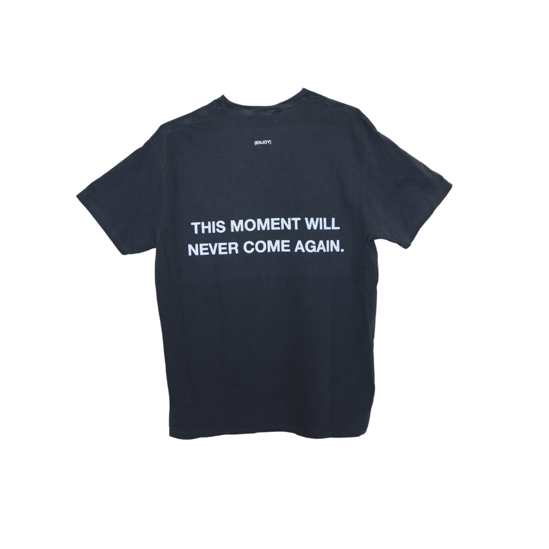 THIS MOMENT' acid gray tee