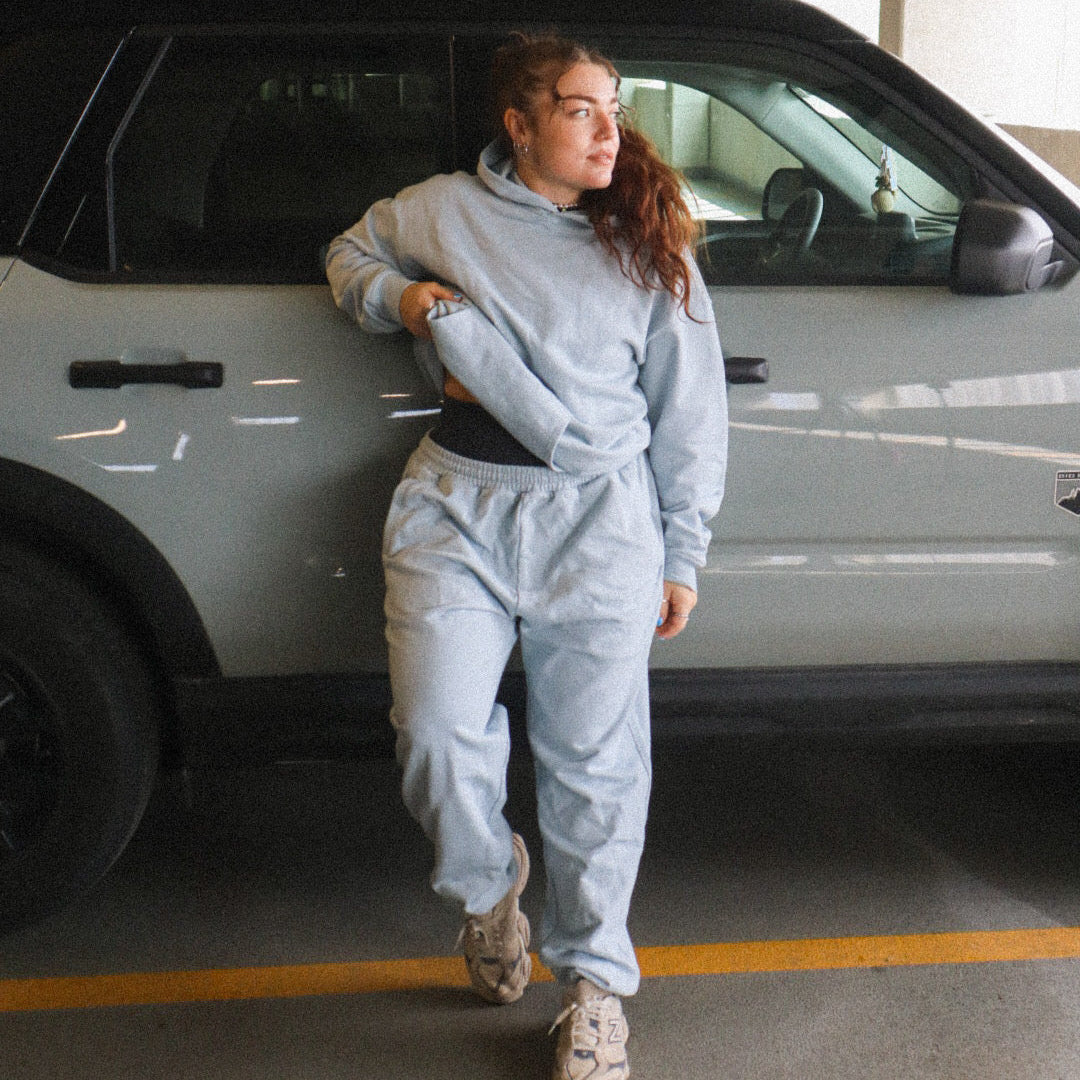 "The Awakening" hoodie in cloudy blue