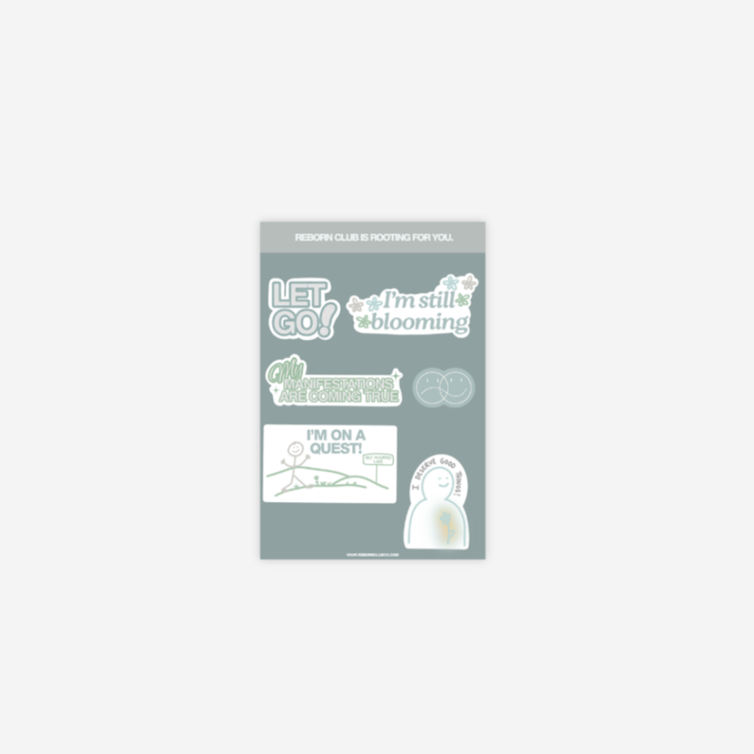 'self-growth' sticker sheet