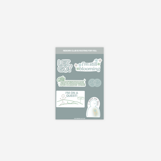 'self-growth' sticker sheet