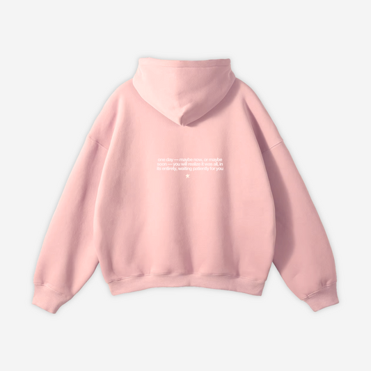 "The Awakening" hoodie in blushed pink