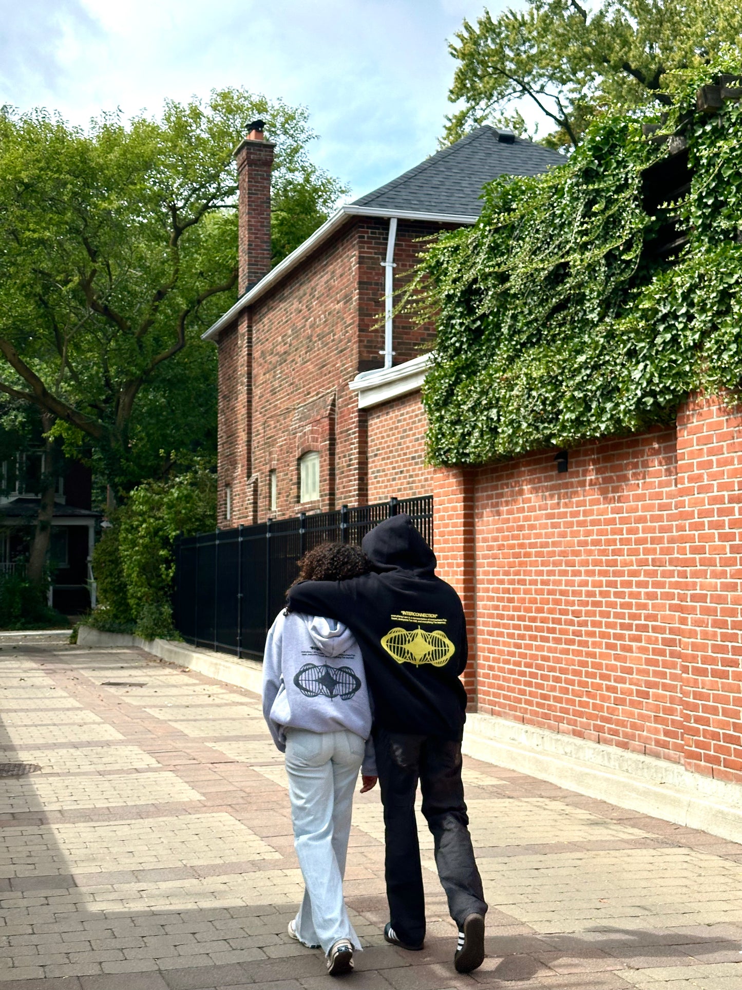'INTERCONNECTION' black hoodie
