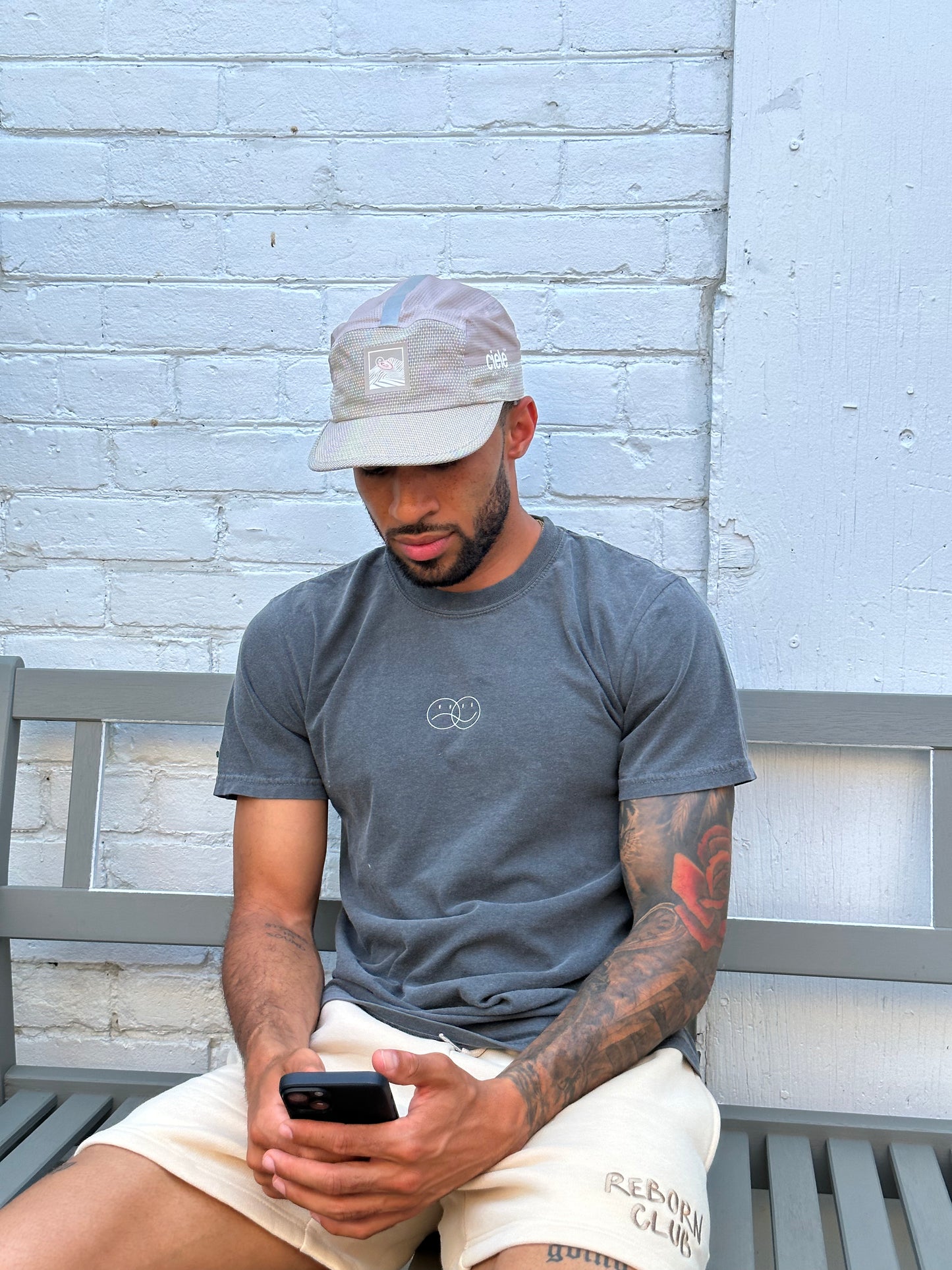 THIS MOMENT' acid gray tee