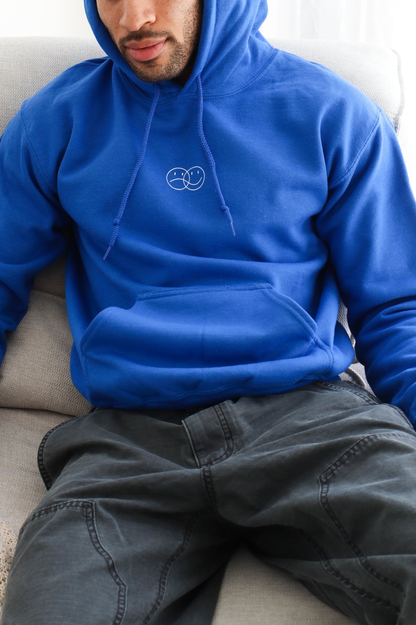 'GRATEFUL FOR YOU' royal blue hoodie
