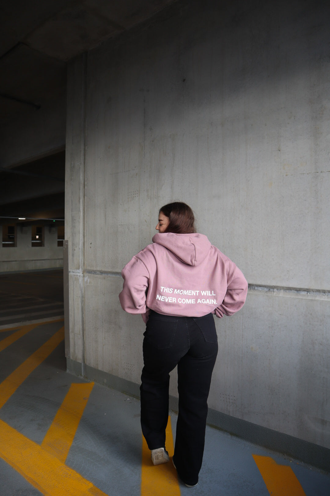 THIS MOMENT' mauve hoodie
