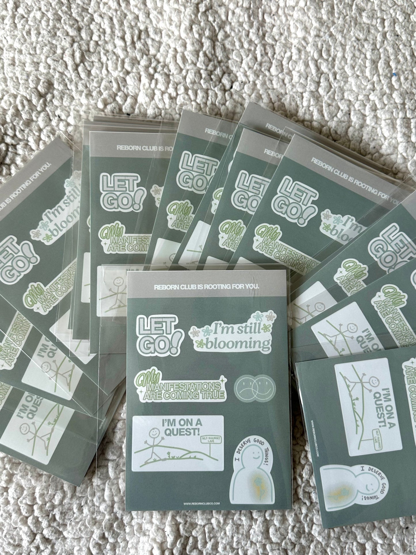 'self-growth' sticker sheet