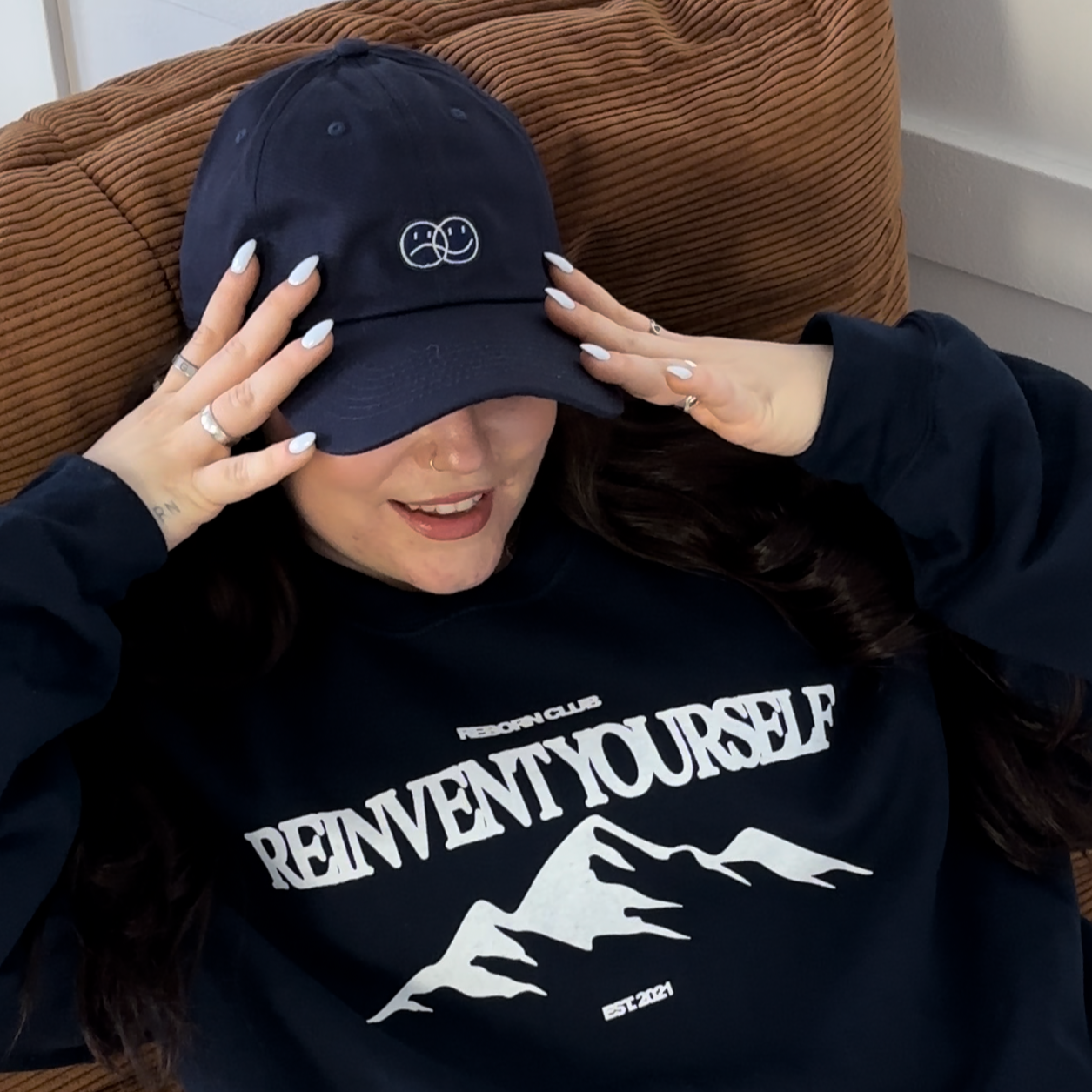 navy blue dad hat