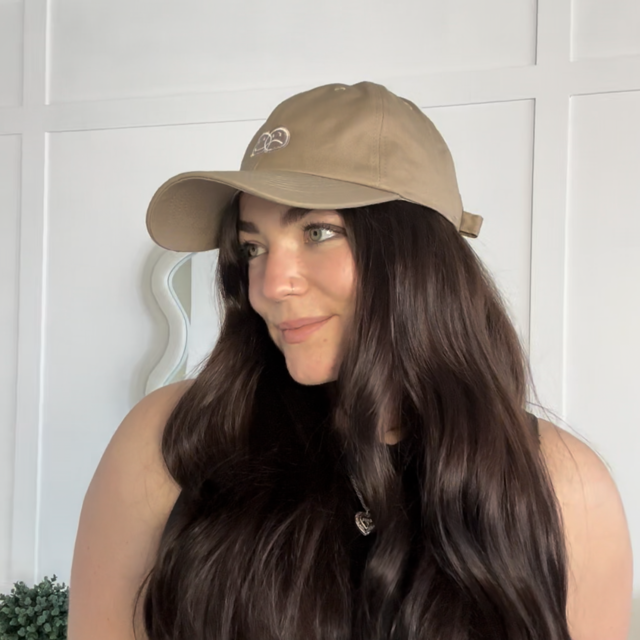 khaki dad hat