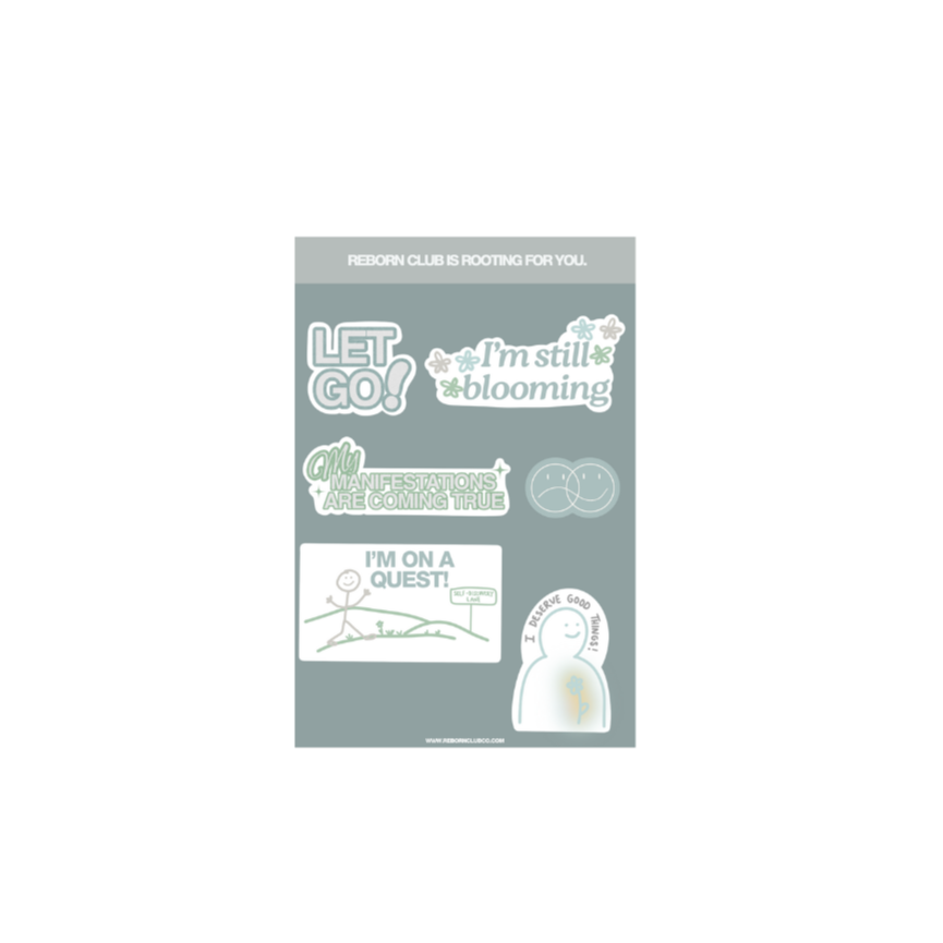 'self-growth' sticker sheet