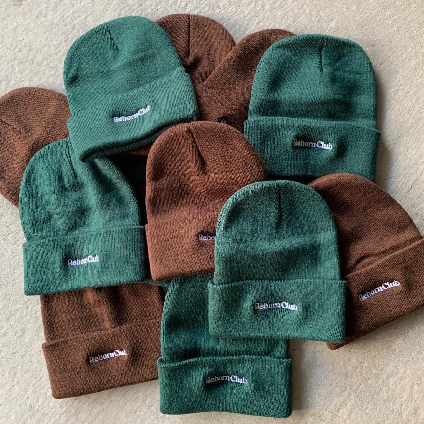 Brown Acrylic Knit Beanie