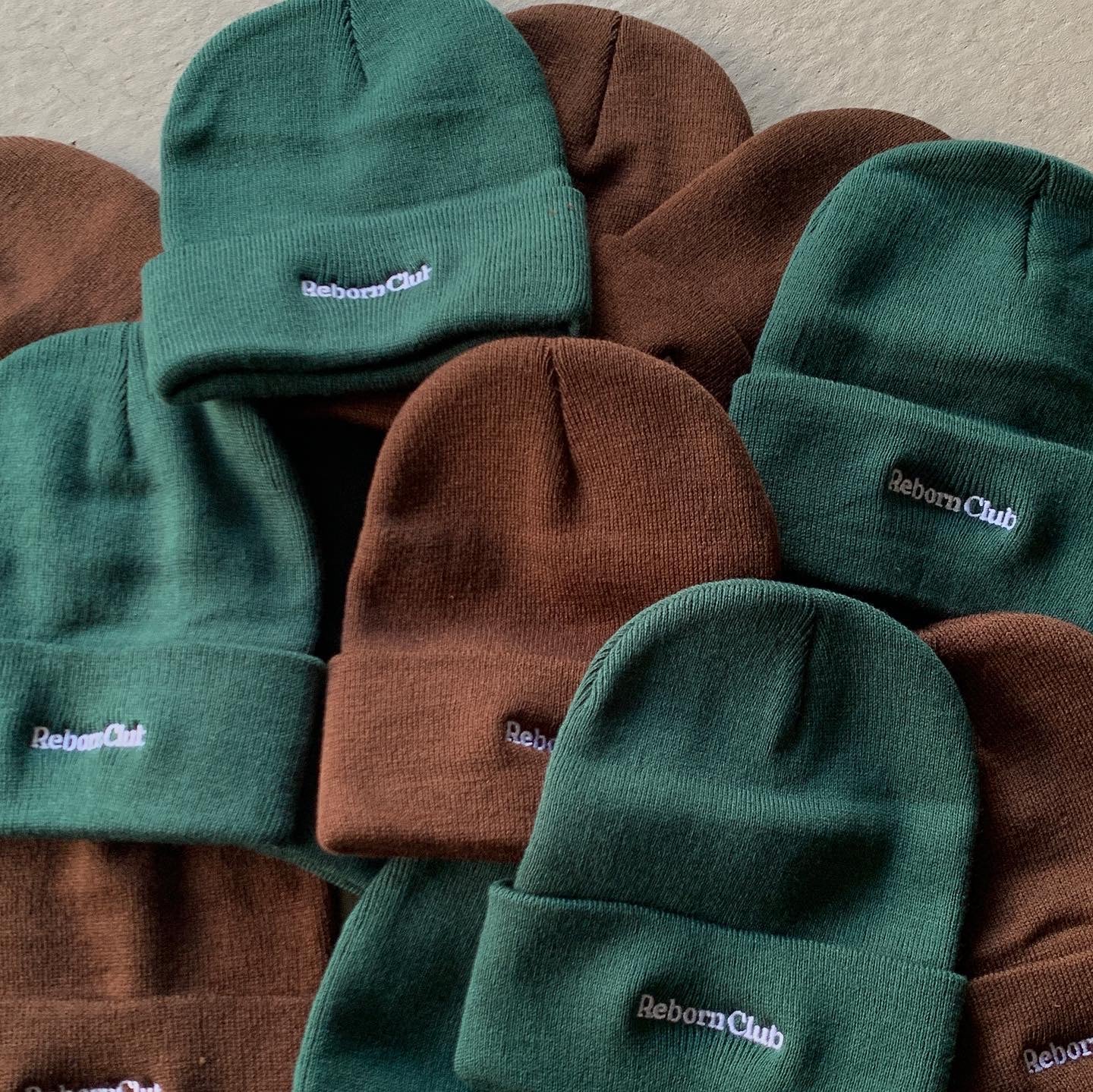 Forest Green Acrylic Knit Beanie
