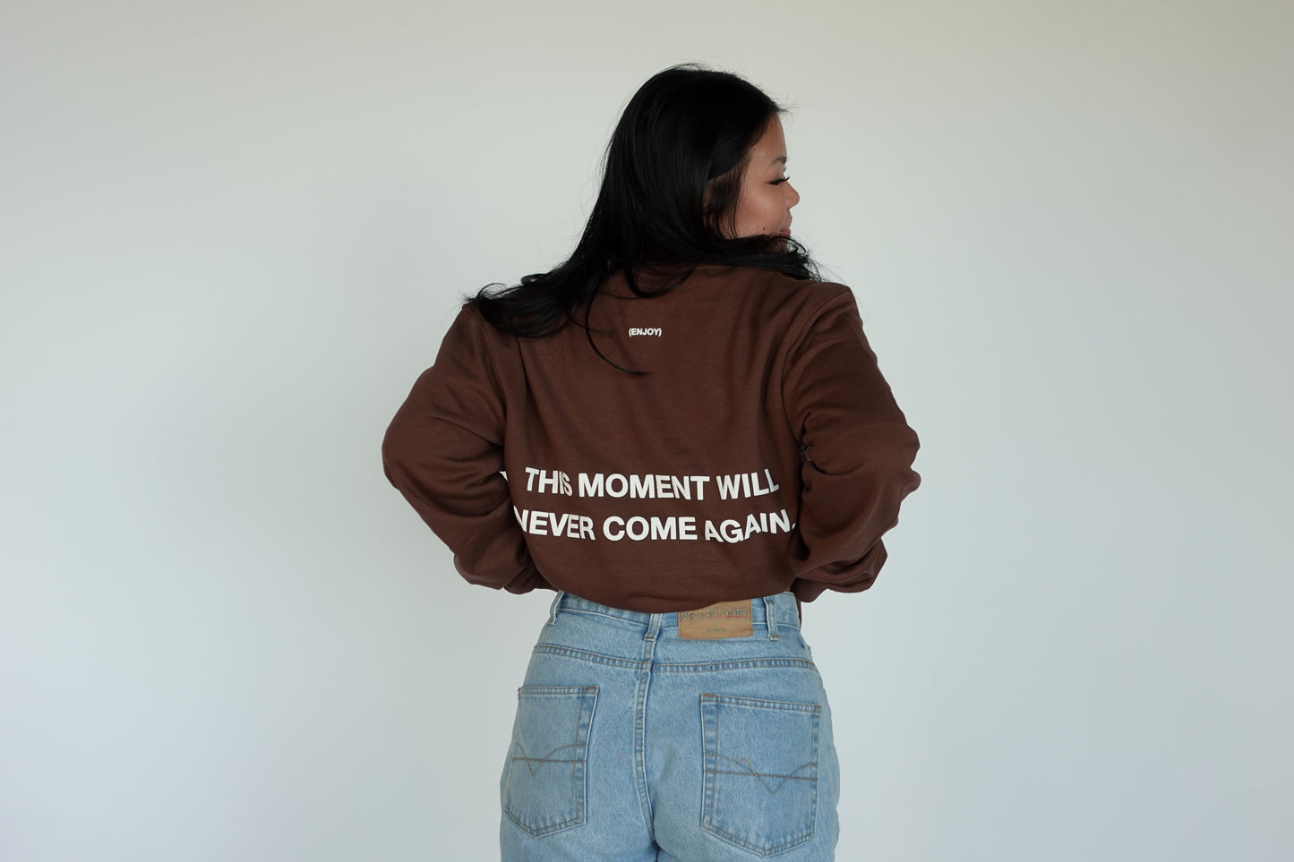 'THIS MOMENT' brown crew