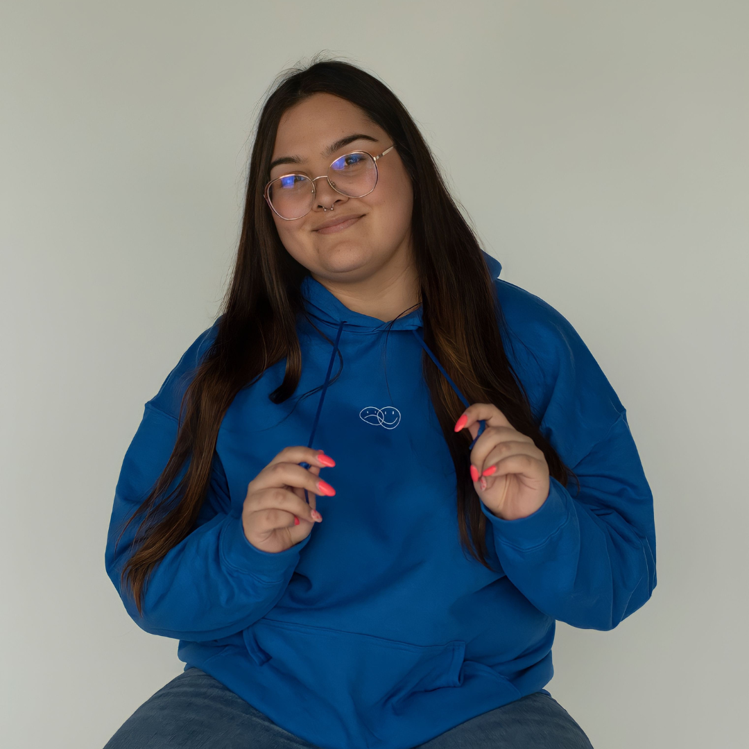 'GRATEFUL FOR YOU' royal blue hoodie