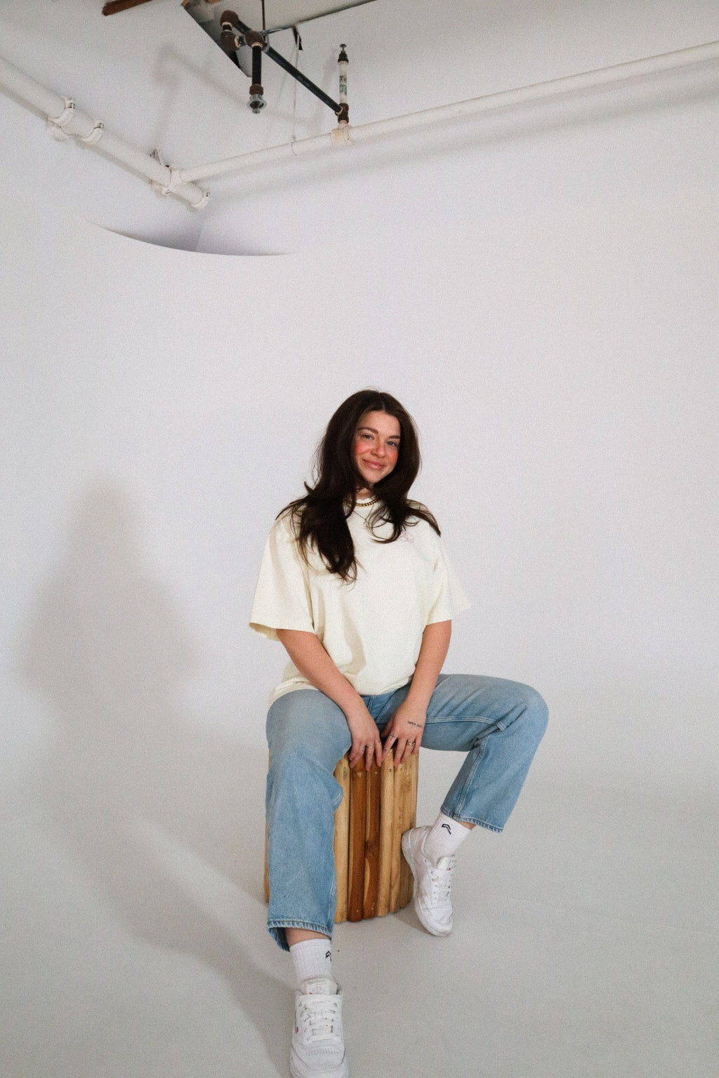 'TAKE A CHANCE' TEE IN CREAM