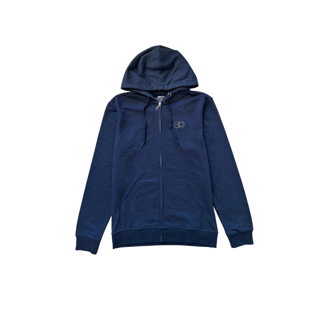 THIS MOMENT' navy zip-up hoodie