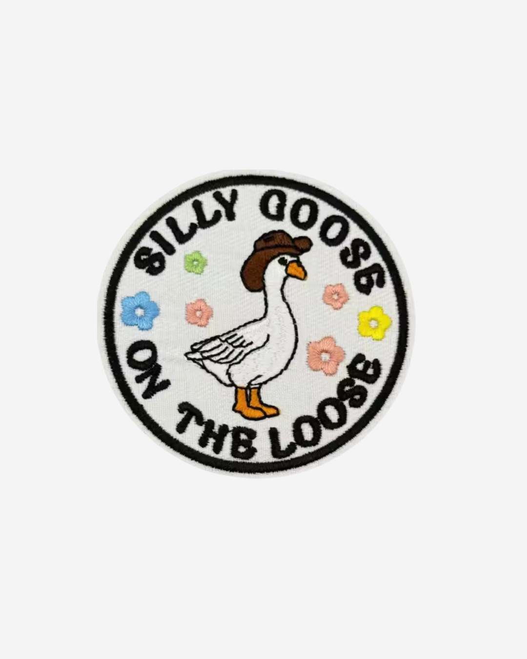 silly goose iron-on patch