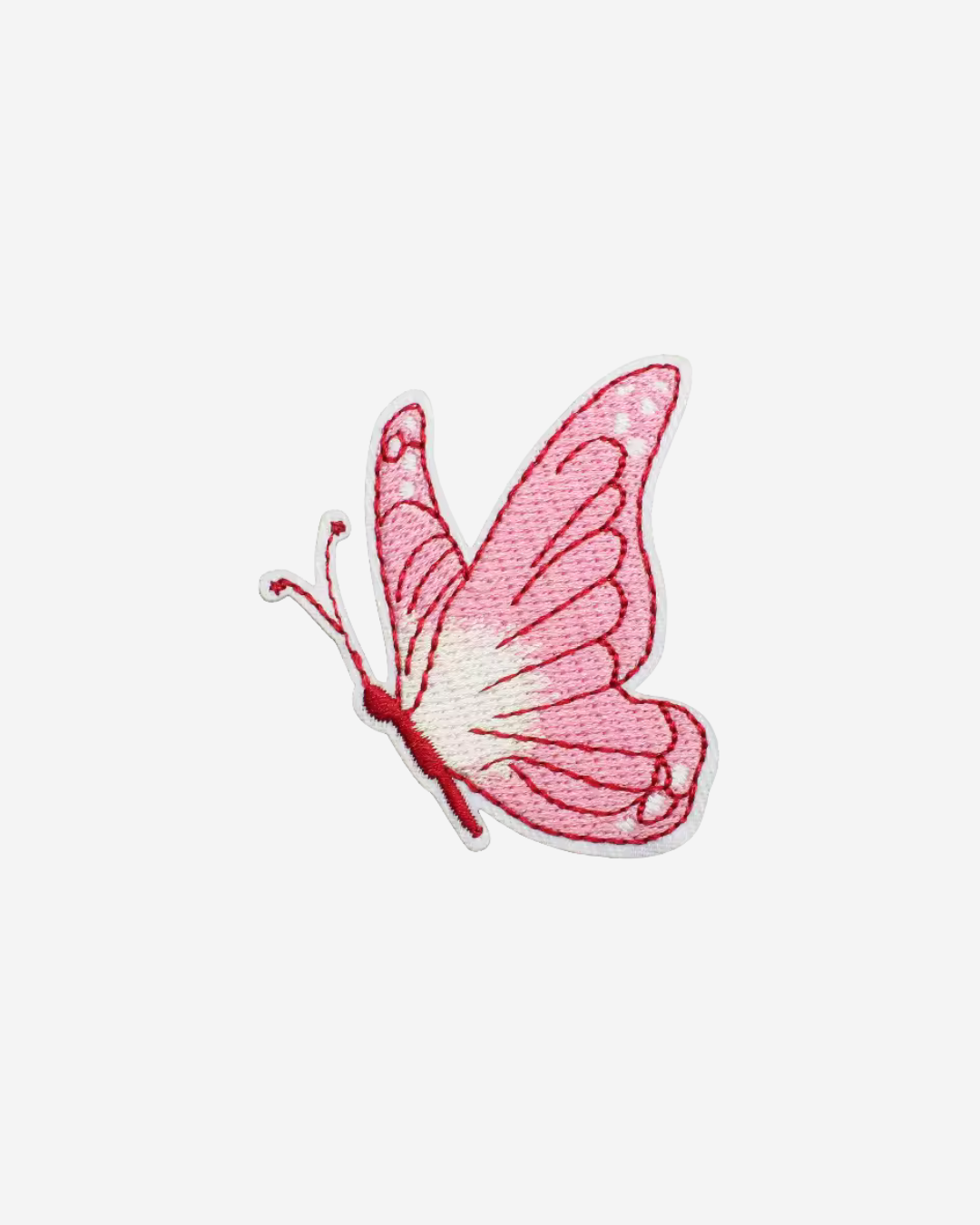 pink butterfly iron-on patch