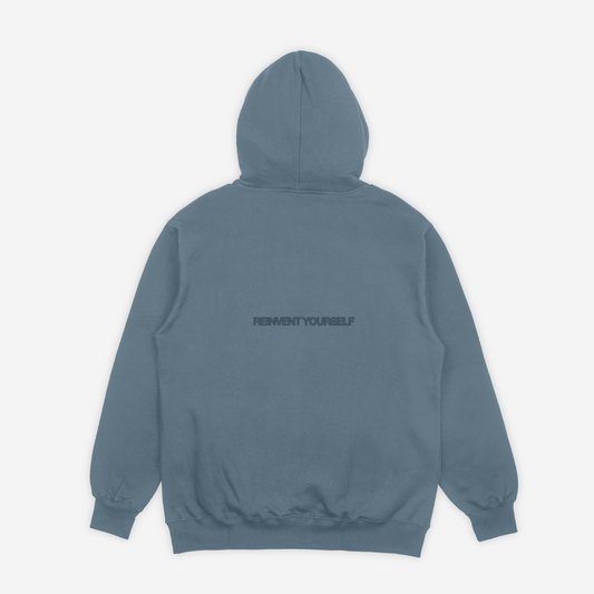 BASIC 'REINVENT' stormy blue hoodie