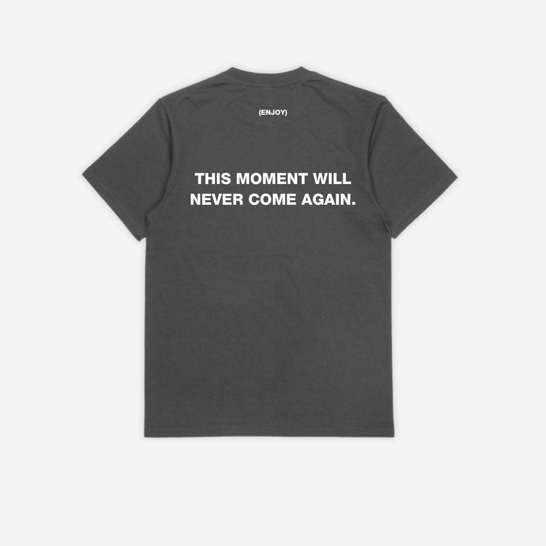 THIS MOMENT' acid gray tee