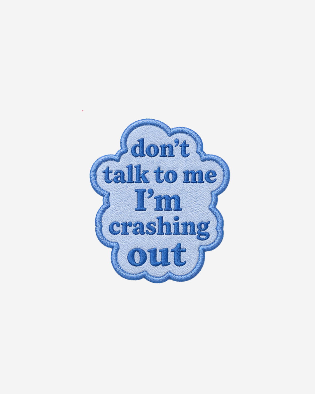 crashing out iron-on patch