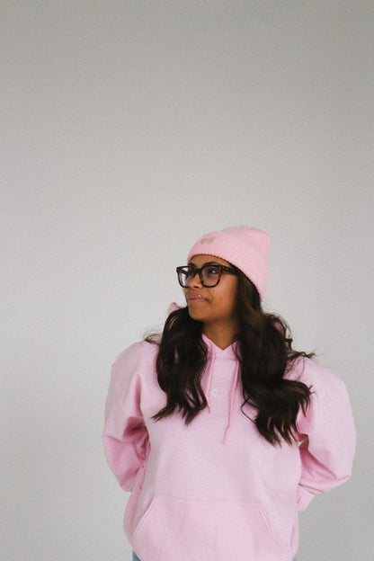 'GRATEFUL FOR YOU' baby pink hoodie