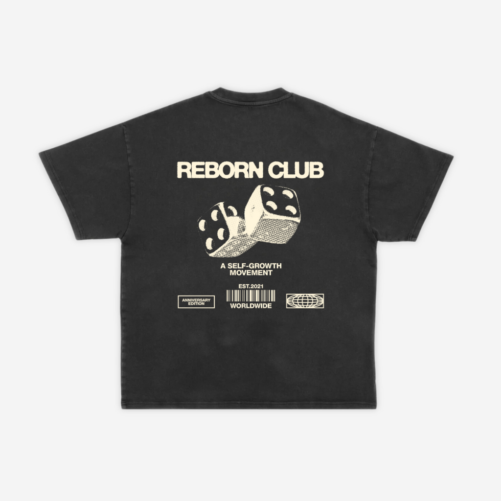 'TAKE A CHANCE' TEE IN ACID GREY