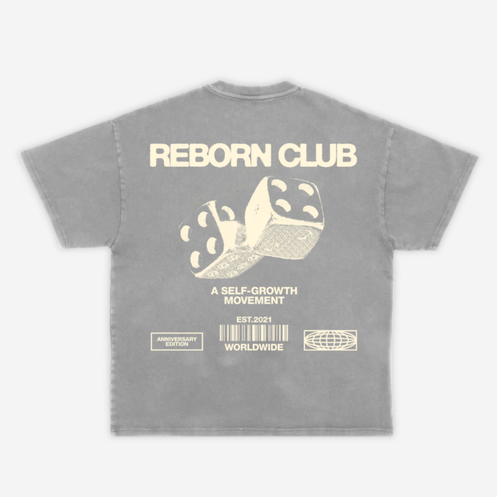 'TAKE A CHANCE' TEE IN CEMENT