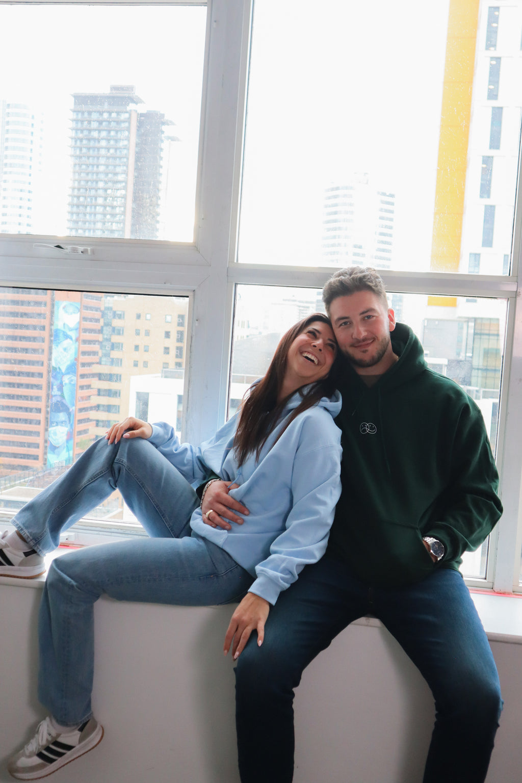 'GRATEFUL FOR YOU' HOODIE IN FOREST GREEN