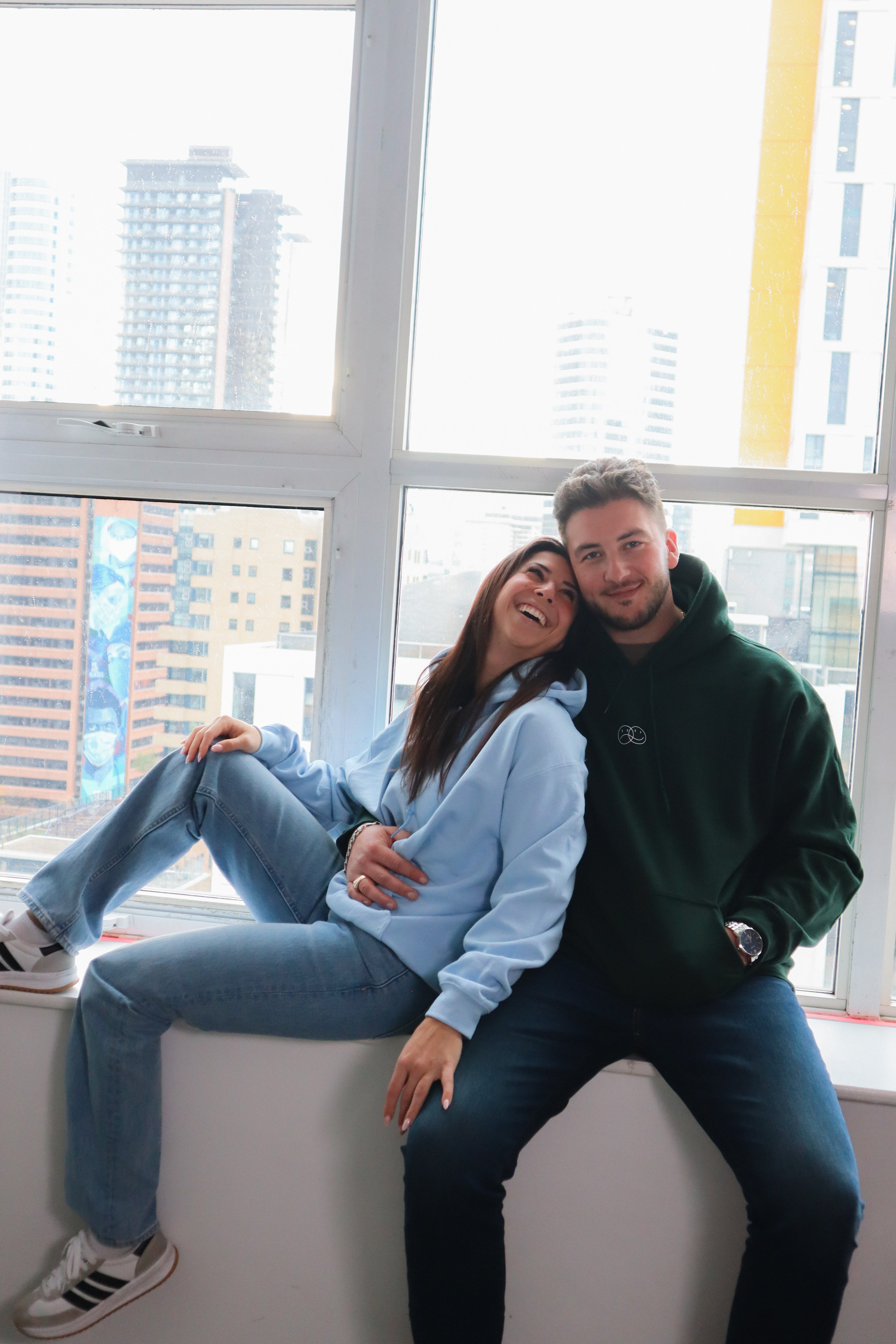 'GRATEFUL FOR YOU' HOODIE IN FOREST GREEN