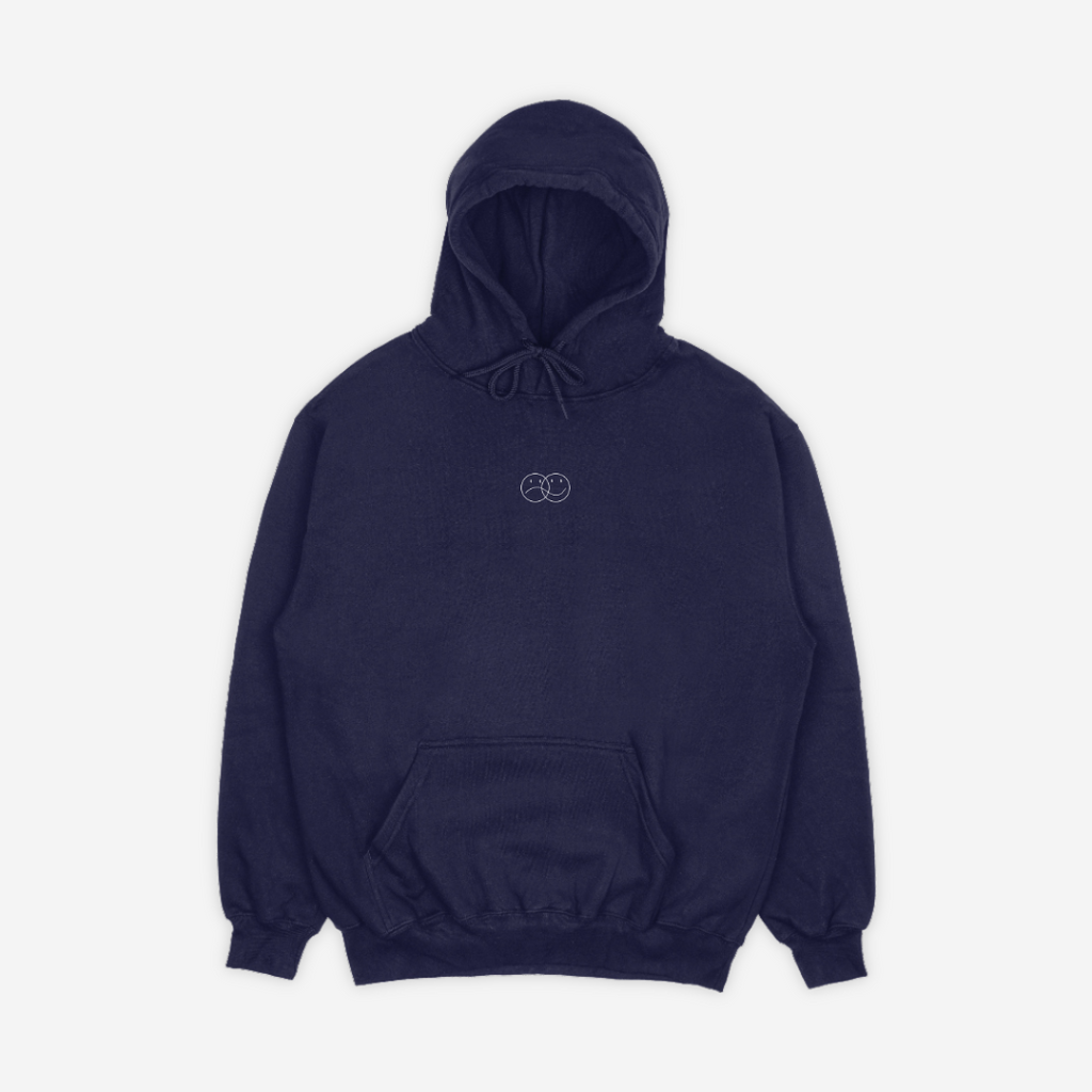 'GRATEFUL FOR YOU' HOODIE IN NAVY BLUE