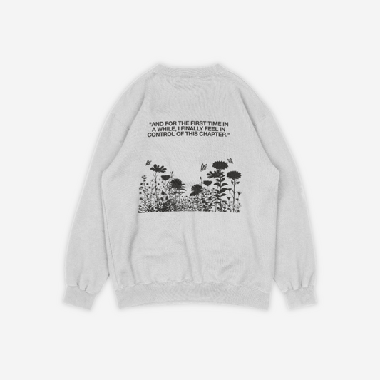 "THIS CHAPTER" crewneck in ash gray