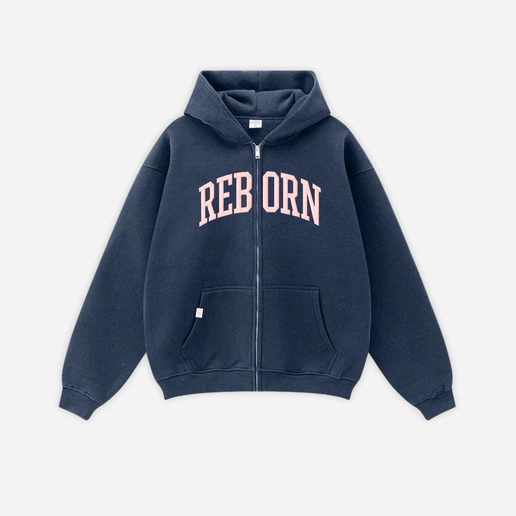 VARSITY ZIP HOODIE IN NAVY *PRE-ORDER*