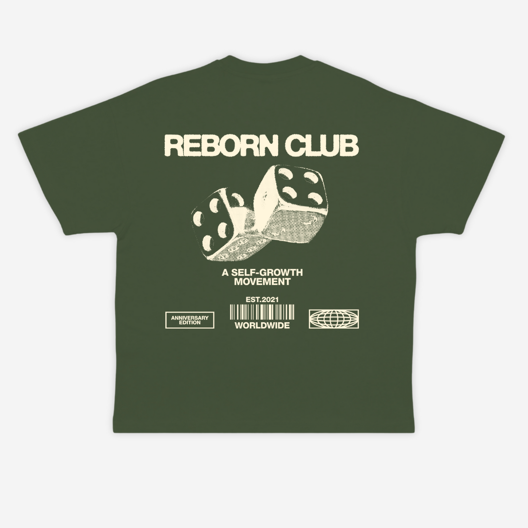 'TAKE A CHANCE' TEE IN MOSS