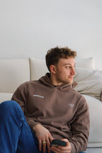 'THE BECOMING' HOODIE IN MOCHA