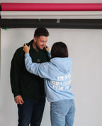 'GRATEFUL FOR YOU' HOODIE IN BABY BLUE
