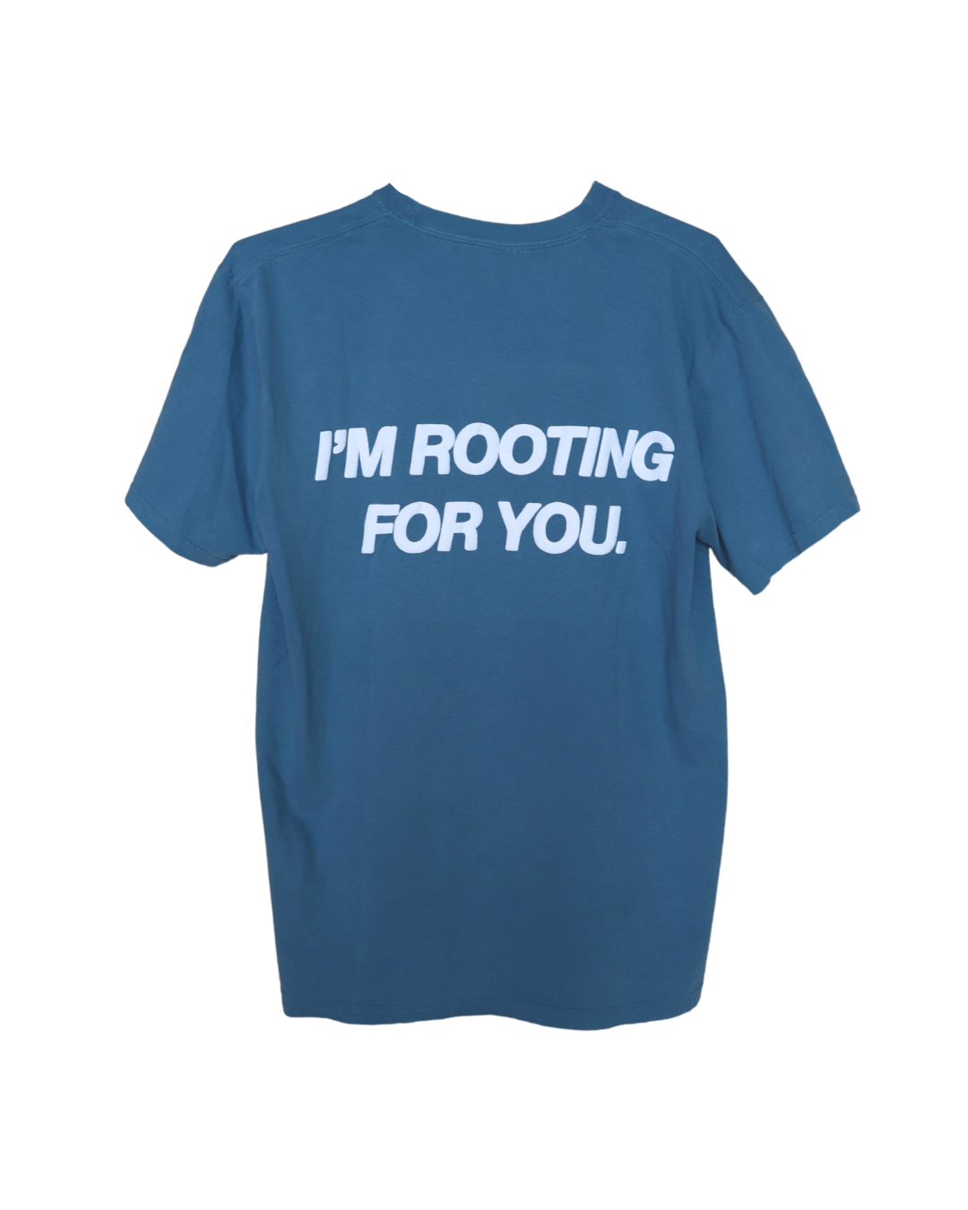 'ROOTING FOR YOU' blue lagoon tee