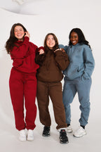 'REINVENT' HOODIE IN CHOCOLATE