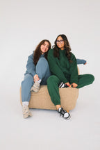 'REINVENT' HOODIE IN DEEP GREEN