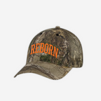 "REBORN" HAT IN ORANGE CAMO