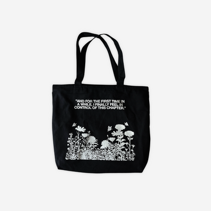 "THIS CHAPTER" tote in black