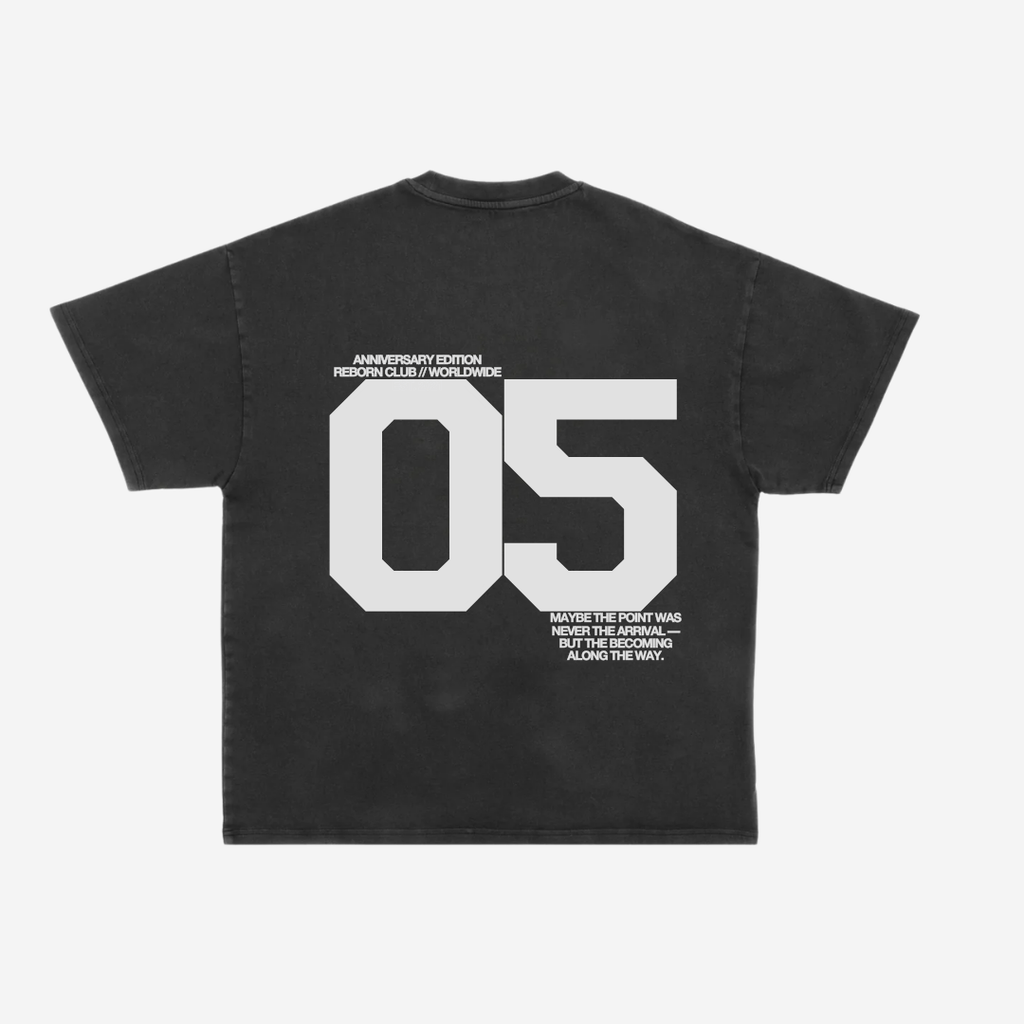 'THE BECOMING' TEE IN ACID GREY