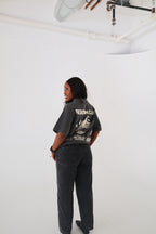 'TAKE A CHANCE' TEE IN ACID GREY