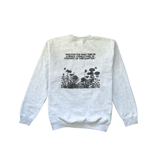 "THIS CHAPTER" crewneck in ash gray