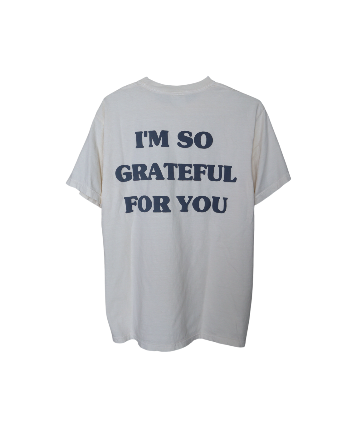 'GRATEFUL FOR YOU' cream tee
