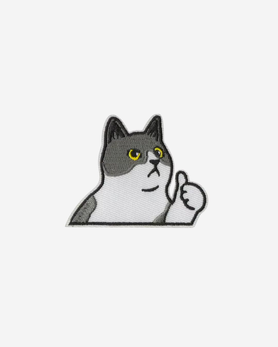 funny cat iron-on patch